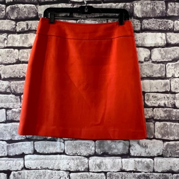 Ann Taylor Dresses & Skirts - Ann Taylor Orange Fully Lined Skirt Size 6